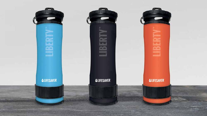 LifeSaver Liberty™. The worlds’ first inline pump water purifier bottle