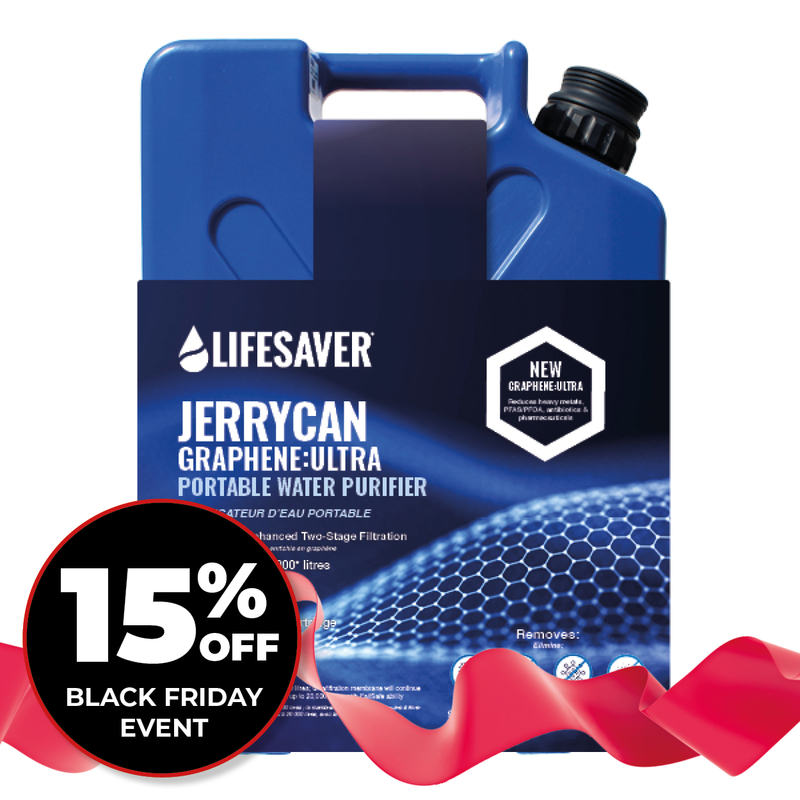 Load image into Gallery viewer, Lifesaver Jerrycan Graphene-Ultra portable water purifier with a Black Friday discount offer.

