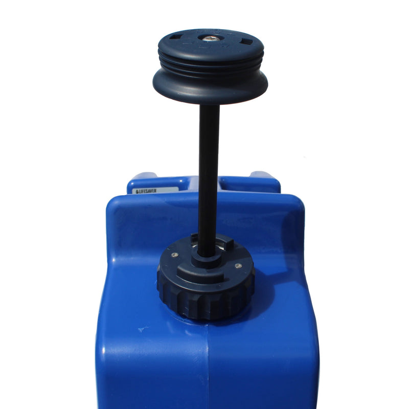 Load image into Gallery viewer, Close up of the jerrycan pump with handle extended
