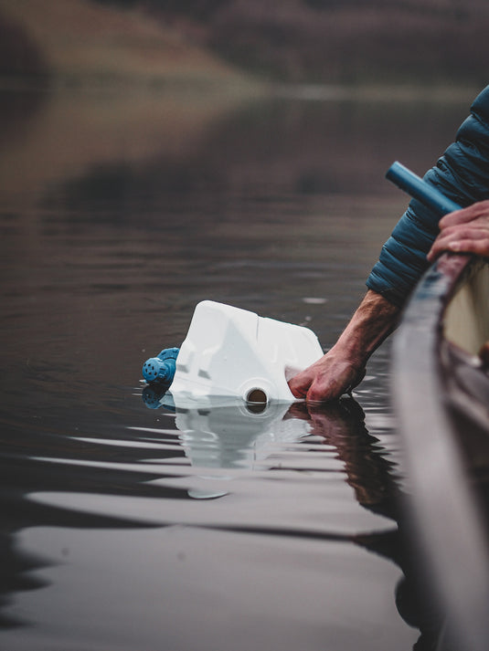 Filling a LifeSaver Cube from a still lake